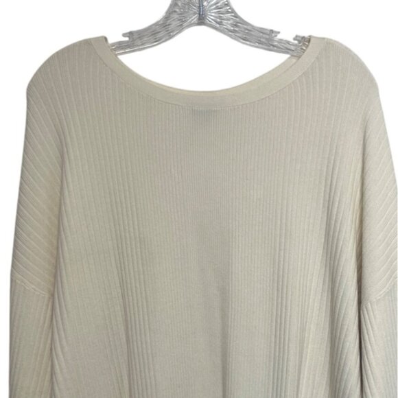Ann Taylor Factory Ribbed Pullover Sweater Womens XL Cream New WOT - Picture 3 of 6